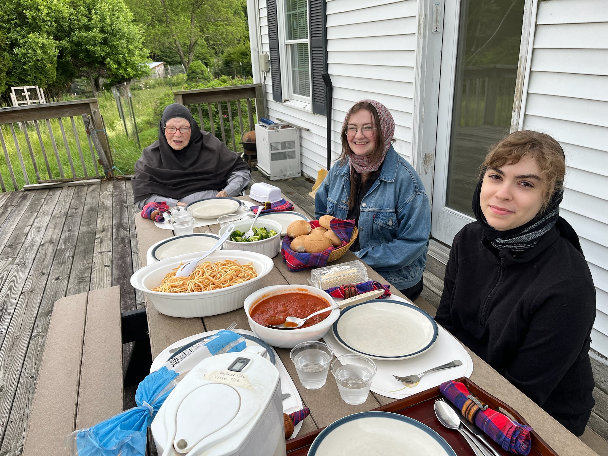 Meal with the nuns of holy myrrhbearers monastery